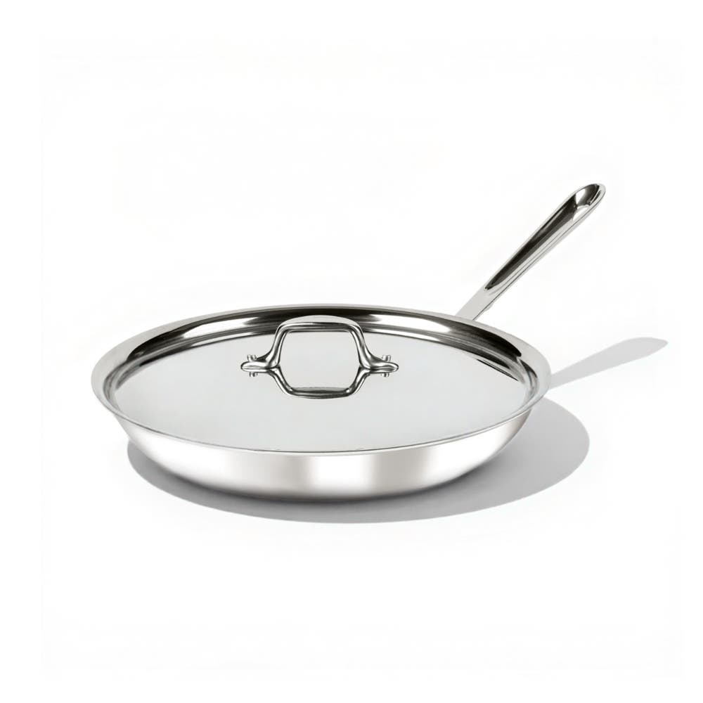 All-Clad D3 12-inch stainless steel fry pan with lid model 41126