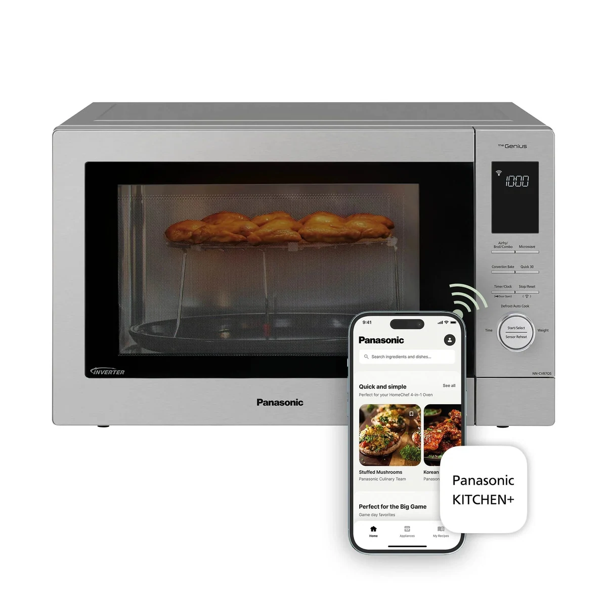 Panasonic HomeCHEF Connect microwave air-fryer NN-CV87QS